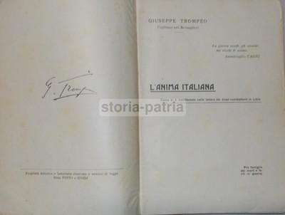 Militaria, Africa, Libia: L'Anima Italiana Nelle Lettere Dei Combattenti Giuseppe Trompeo