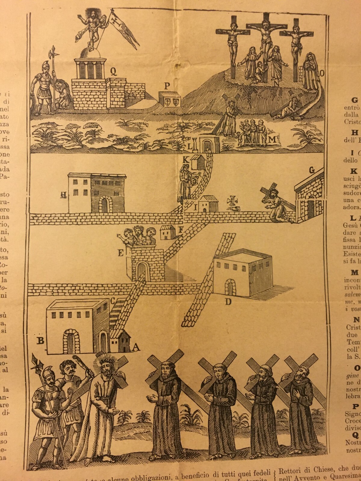Terra Santa, Gerusalemme, Padre Cherubino Da Forio, Napoli: Manifesto Antico