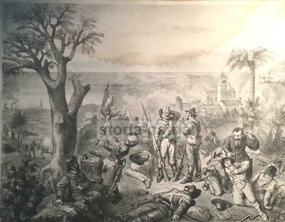 Sicilia, Monreale. Rosolino Pilo, Militaria E Risorgimento Siciliano. Animata Veduta.
