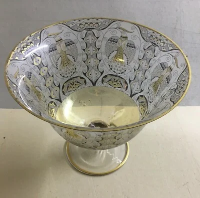 Large Glass Goblet Decorated with Medieval Motifs, Rigatti