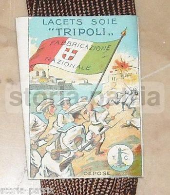 Lacets Soie "Tripoli": Colonie, Libia, Militaria, Grande Guerra, Tricolore, Marina, Navi