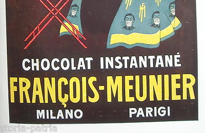 Cioccolato Istantaneo Meunier, Milano Parigi, Stampa Pubblicitaria d'Epoca