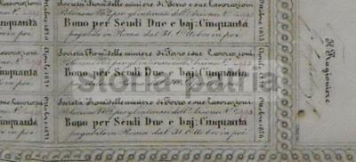Geologia, Ferro, Miniere: Tolfa, Tivoli, Terni, Roma, 1849   Antica Società Mineraria
