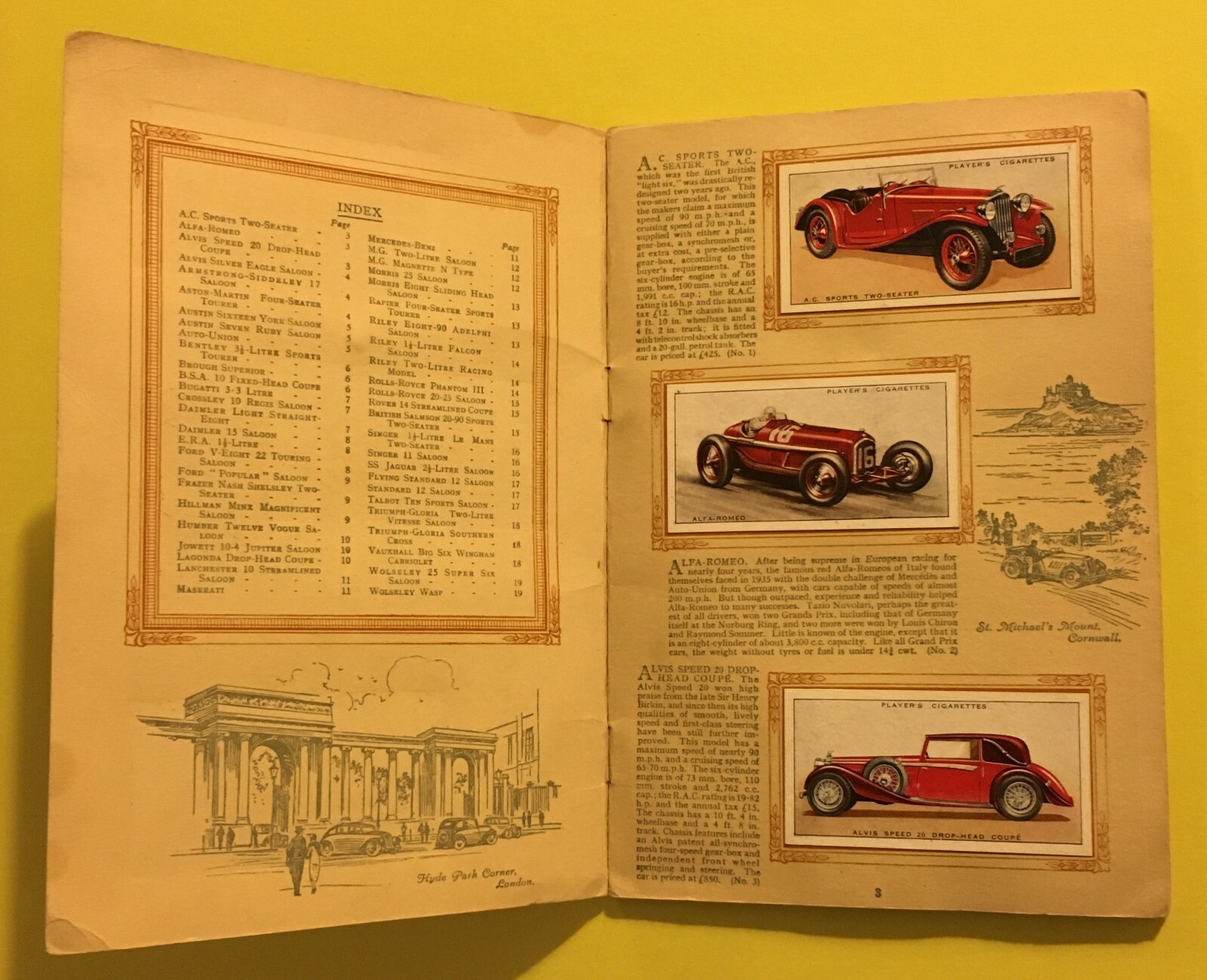 Motori, Automobili: 50 Auto d'Epoca. Album Di Figurine John Player & Sons