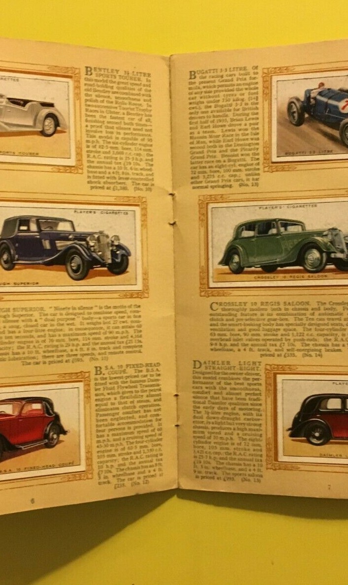 Motori, Automobili: 50 Auto d'Epoca. Album Di Figurine John Player & Sons