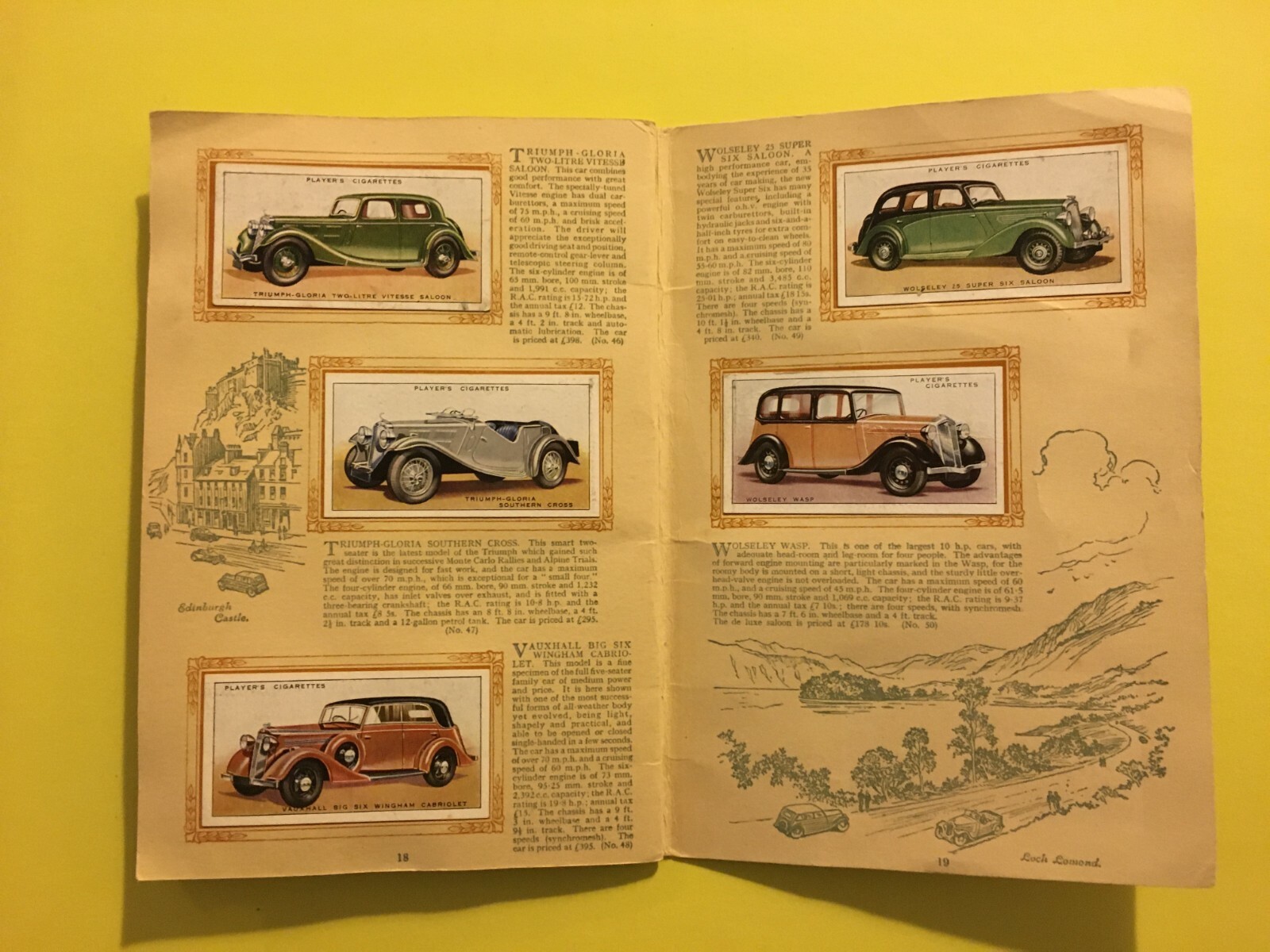 Motori, Automobili: 50 Auto d'Epoca. Album Di Figurine John Player & Sons