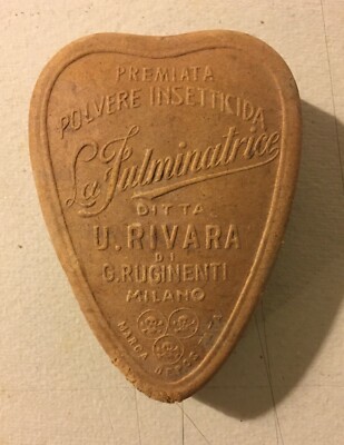 Pubblicitaria d'Epoca Insetticida Rivara Ruginenti Milano   Astuccio Da Collezione