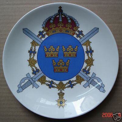 Araldica Svezia, Piatto Commemorativo