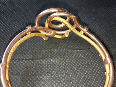 Antica Oreficeria: Bracciale Decorativo In Oro 12k Con Motivo A Serpe