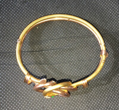 Antica Oreficeria: Bracciale Decorativo In Oro 12k Con Motivo A Serpe