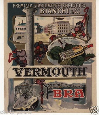 Piemonte, Bra: Liquori, Enologia, Vino, Vermouth. Grafica Pubblicitaria