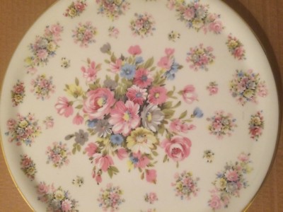 Piatto In Porcellana Bavaria Lindner Kueps Con Decori Floreali