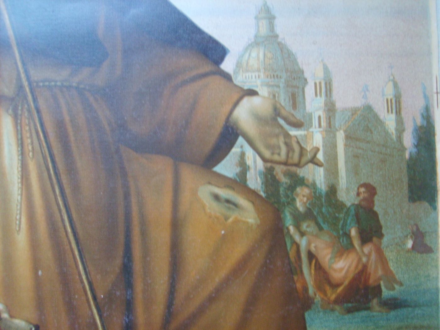 Arte Popolare Devozionale: Grande Stampa A Colori Di San Rocco E Il Cane