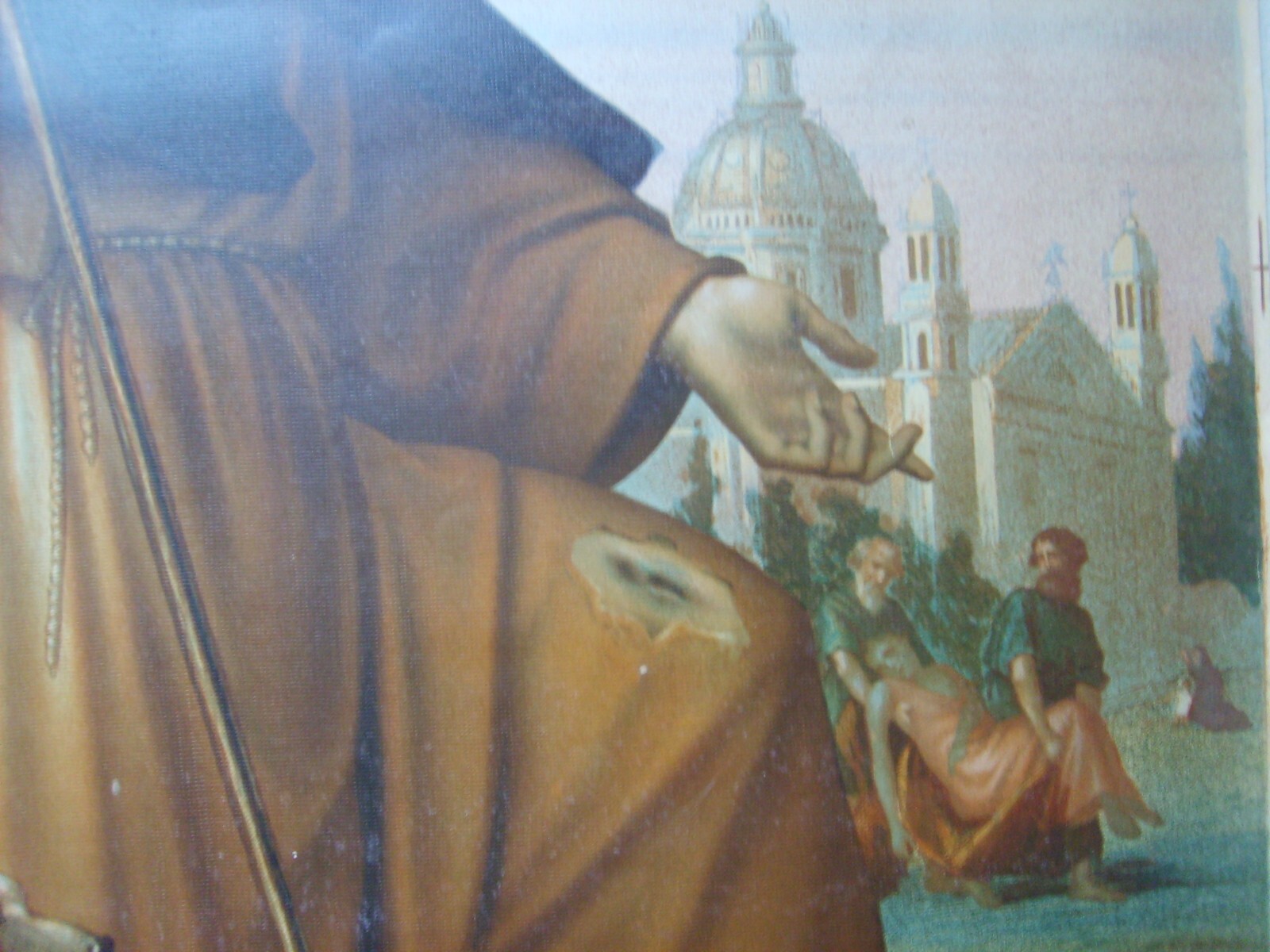 Arte Popolare Devozionale: Grande Stampa A Colori Di San Rocco E Il Cane