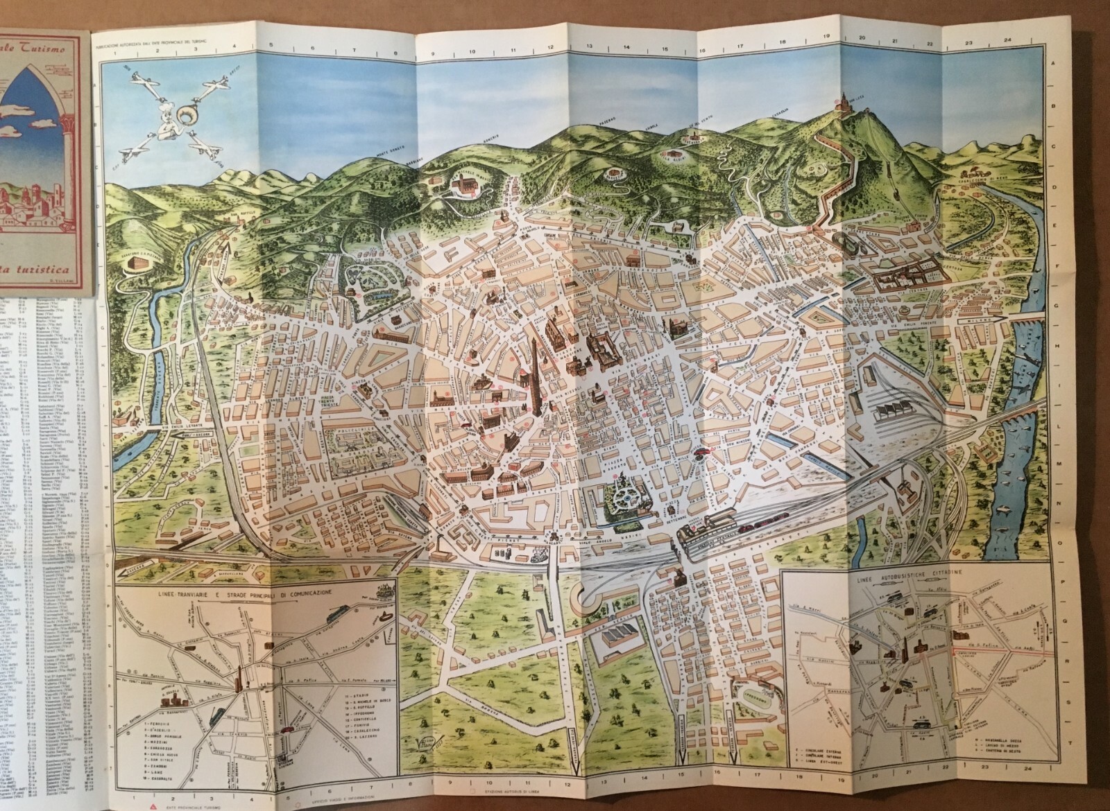 Topografia Urbanistica Romagna, Bologna: Stradario E Guida Turistica (1953)