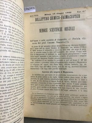 Chimica, Farmacia, Medicina, Igiene Sanitaria Lombardia: Memorie Scientifiche Dell'Ottocento