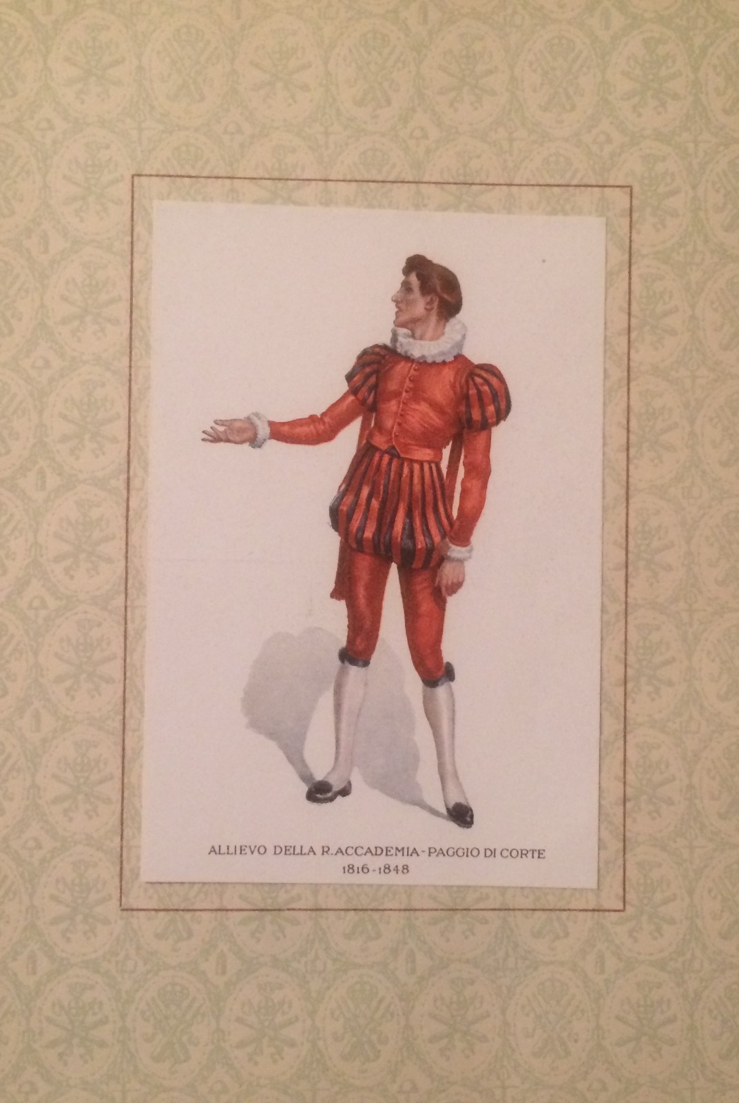 Militaria, Accademia: Uniforme Di Un Paggio Di Corte (1816 1848)