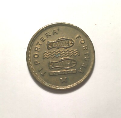 Elixir China Bardi 1892, Gettone Portafortuna Pubblicitario, Oroscopo Pesci