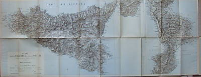 Sicilia E Calabria. Carta Stradale E Automobilistica Del Touring Club Italiano (1901)