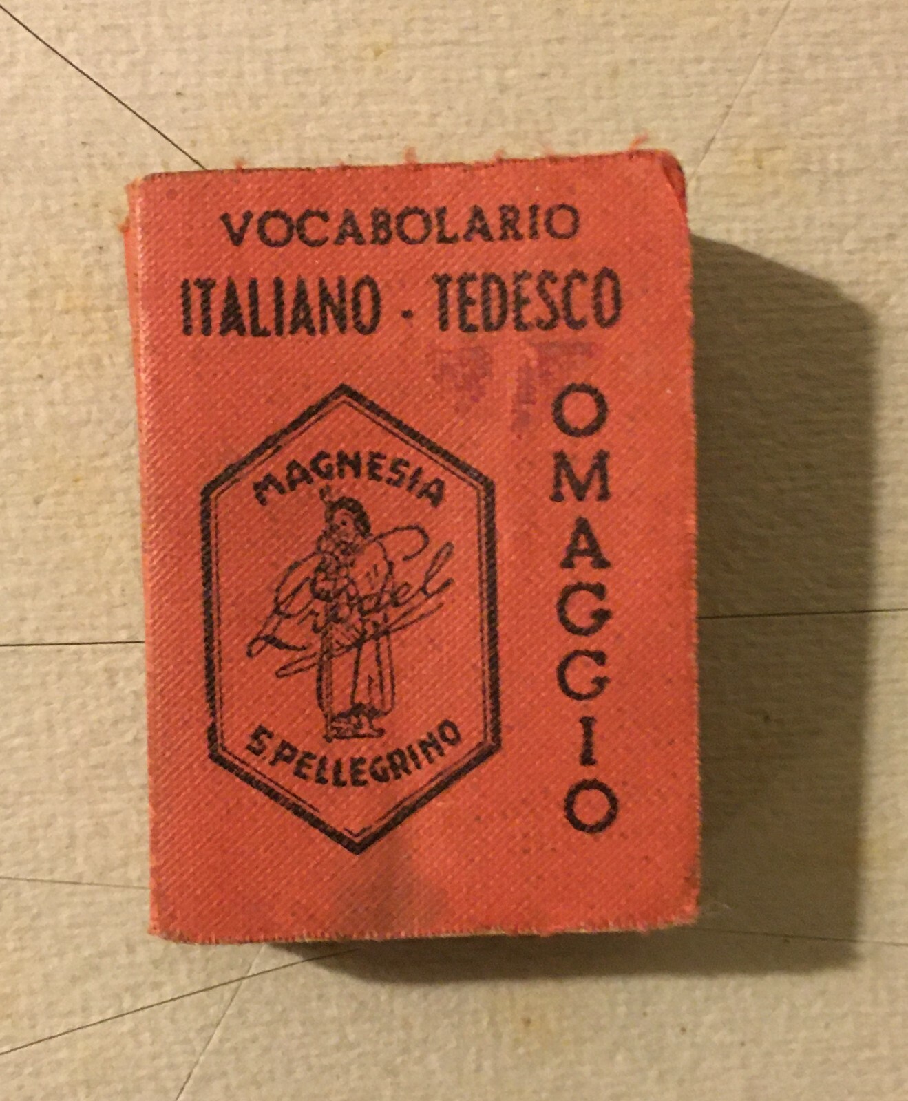 Vocabolario Italiano Tedesco Miniatura Magnesia San Pellegrino, 1939
