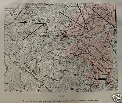 Campagna Romana: Lazio, Monterotondo, Mentana   Mappa Geologica, Primo '900