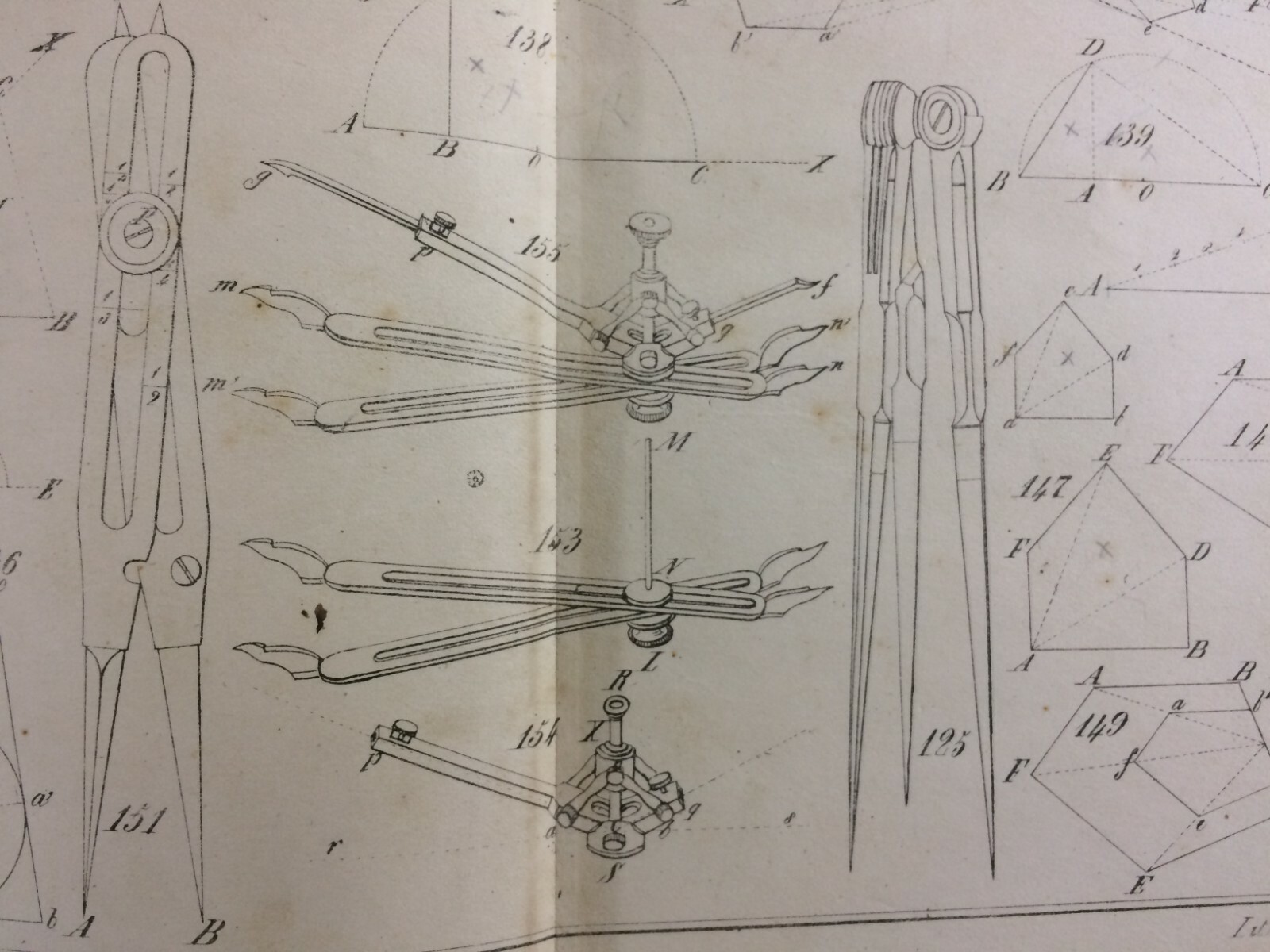 Arte, Disegno, Architettura, Ingegneria, Strumenti, Compasso: Antica Stampa Motta, 1868