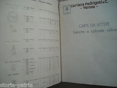 Writing, Watermark, Letter Paper, Verona, Fedrigoni, Advertising Catalogue Album