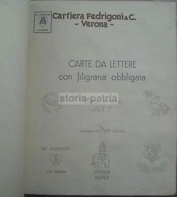 Writing, Watermark, Letter Paper, Verona, Fedrigoni, Advertising Catalogue Album
