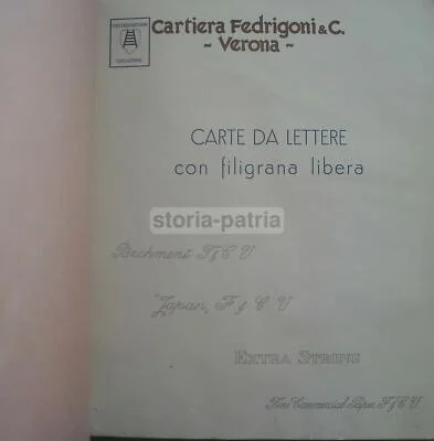 Writing, Watermark, Letter Paper, Verona, Fedrigoni, Advertising Catalogue Album