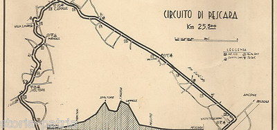 Abruzzo: Automobilismo, Gran Premio, Circuito Di Pescara, Spoltore, Cappelle, Mappa