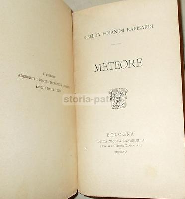 Giselda Fojanesi Rapisardi Meteore Edizione Rara 1891