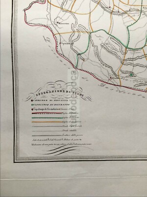 Puglia Antica Terra Di Bari, Cartografia De Sanctis, Grande Mappa Geografica