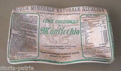 Medicina, Igiene, Acqua Minerale Antiurica Antidispeptica: Basilicata, Monticchio