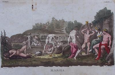 Marsia. Mitologia E Musica: Incisione All'Acquaforte Da Un Dipinto Di Correggio