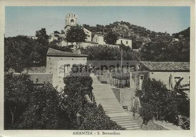 Calabria, Amantea: Veduta Con S. Bernardino. Cartolina Da Collezione, Foto Marinari