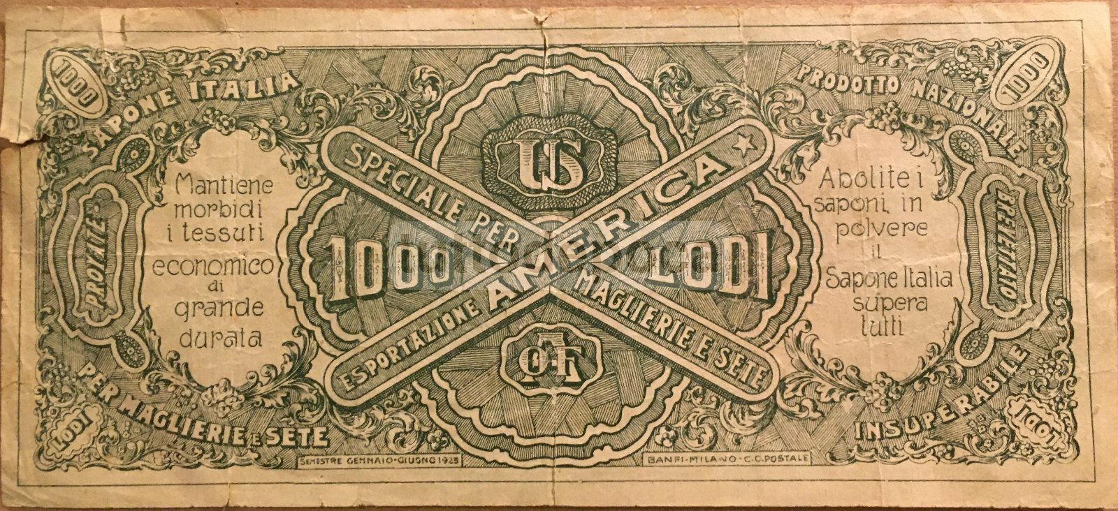 Profumeria, Sanitaria, Detersivi, Sapone Banfi: Facsimile Di Banconota Americana