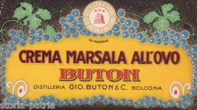 Romagna, Bologna: Etichetta Liquore Distilleria Buton, Cromolitografia