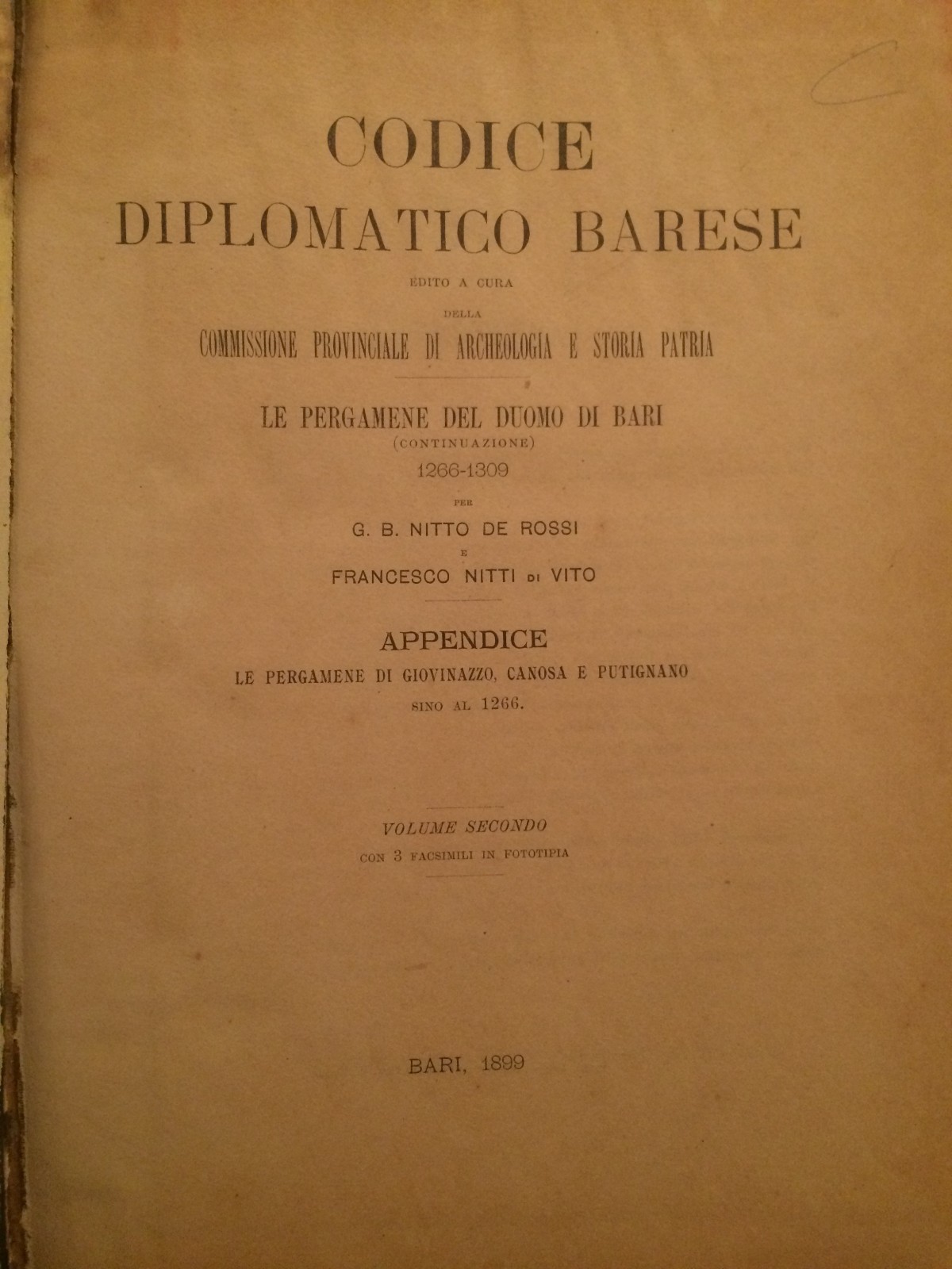 Paleografia Diplomatica Puglia: Storia Locale Di Bari, Giovinazzo, Canosa E Putignano
