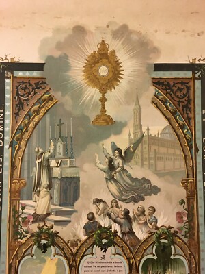 Milano: Erigenda Chiesa Corpus Domini, Pio Ricordo. Antica Stampa A Colori, 1898