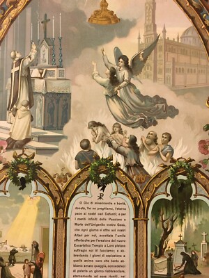 Milano: Erigenda Chiesa Corpus Domini, Pio Ricordo. Antica Stampa A Colori, 1898