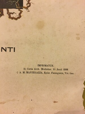 Milano: Erigenda Chiesa Corpus Domini, Pio Ricordo. Antica Stampa A Colori, 1898