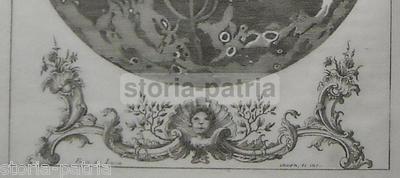 Astronomia: Mappa Celeste, Inusuale Antica Allegoria, Artistica Incisione, De Luca