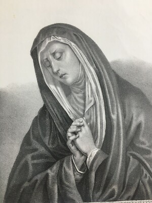 Antica Stampa Devozionale Dell'Addolorata, Roma, Chiesa Di San Giovanni Battista Dei Fiorentini