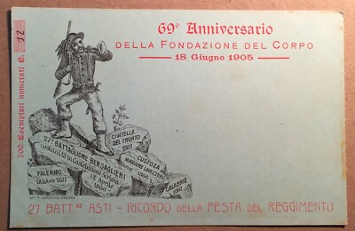 Bersaglieri: 27° Battaglione, Palermo, Custoza, Calabria, Civitella Del Tronto (1905)