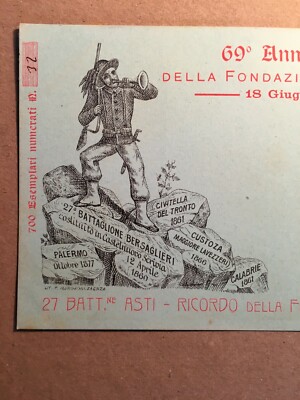 Bersaglieri: 27° Battaglione, Palermo, Custoza, Calabria, Civitella Del Tronto (1905)