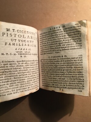 Classici Cicerone: Lettere Ai Famigliari   Antica Edizione Milanese Galeazzi, 1734