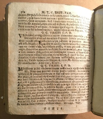 Classici Cicerone: Lettere Ai Famigliari   Antica Edizione Milanese Galeazzi, 1734