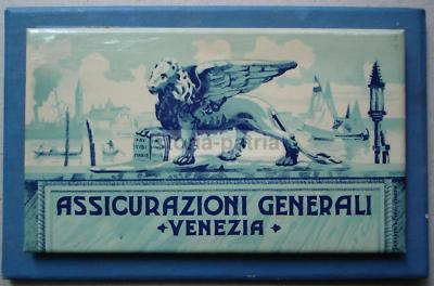 Assicurazioni Venezia, Leone Alato, Generali, Inusuale Pubblicitaria Da Collezione