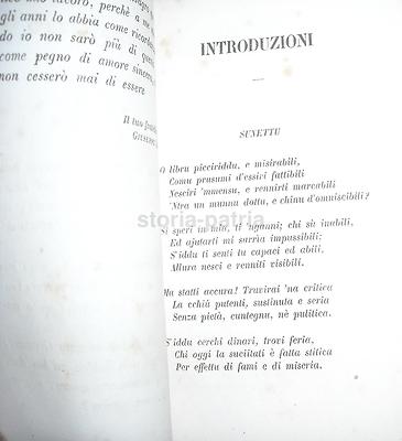 Folklore Siciliano: Dialetto E Letteratura Popolare. Guccione, Palermo, Pensante, 1861