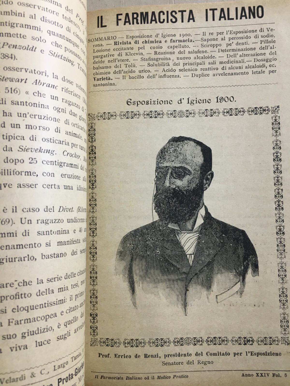 Medicina, Farmacia E Chimica: Rivista Il Farmacista Italiano Di Prota Giurleo, Napoli, 1878 1880